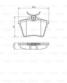 Колодки гальмівні дискові BOSCH 0986495090 (фото 1)