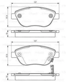 Колодки гальмівні дискові BOSCH 0986495103 (фото 1)