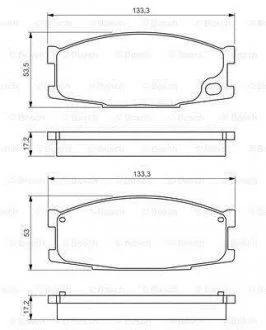 MITSUBISHI К-т тормозных колодок передних Canter BOSCH 0986495130