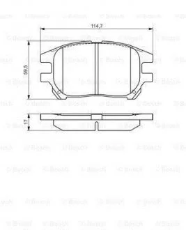 Тормозные колодки дисковые Lexus RX300 U1 2001-2003 F BOSCH 0986495140