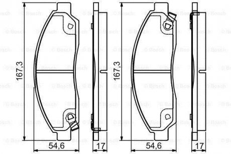 ISUZU Тормозные колодки передн.GREAT WALL Hover 06-, ISUZU D-Max 2,5D 07- BOSCH 0986495159