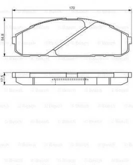 NISSAN Тормозные колодки передн.Patrol GR I 4.2 88- BOSCH 0986495171