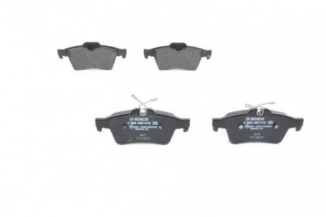 Колодка гальм. диск. FORD FOCUS MAZDA 3,5 OPEL VECTRA C, RENAULT LAGUNA задн. BOSCH 0986495216
