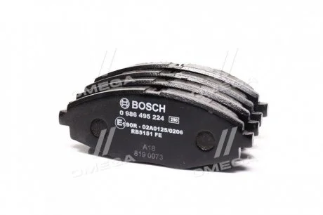 Колодка торм. DAEWOO LANOS 1.5, MATIZ передн. BOSCH 0986495224 (фото 1)
