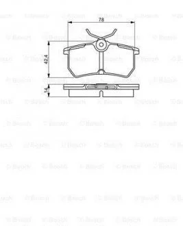 Гальмівні колодки дискові FORD Focus \'\'R \'\'>>05 PR2 BOSCH 0986495227 (фото 1)