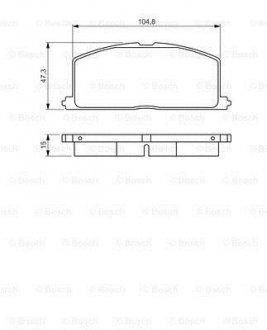 Гальмівні колодки дискові TOYOTA Celica/Corolla/Corona/Camri/Starlet \'\'F \'\'83-03 PR2 BOSCH 0986495234 (фото 1)