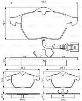 Тормозные колодки дисковые VAG A3/TT/Leon/Toledo/Octavia/Golf/Polo/Jetta \'\'F \'\'>>06 PR2 BOSCH 0986495249 (фото 1)