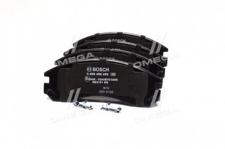 Колодка гальм. диск. MITSUBISHI GALANT IV (E3A) передн. BOSCH 0986495252 (фото 1)