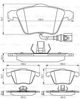 Тормозные колодки дисковые AUDI/VW S3/TT/Leon/Passat/Golf IV/V''F''>>08 PR2 BOSCH 0986495261 (фото 1)