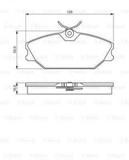 Торм.колодки передн.Laguna,Megane,Safrane 99- BOSCH 0986495262 (фото 1)