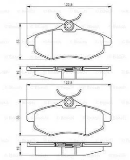 Тормозные колодки CITROEN C2/C3 &#039;&#039;F 1.1i-1,4i&#039;&#039;03&gt;&gt; PR2 BOSCH 0986495268 (фото 1)