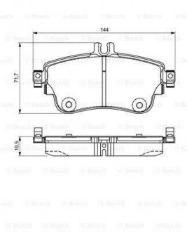 Колодки тормозные дисковые BOSCH 0986495299 (фото 1)