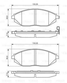 CHEVROLET Тормозные колодки передн.Spark 10- BOSCH 0986495349