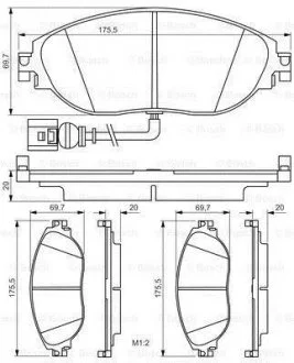 Колодки гальмівні BOSCH 0986495350 (фото 1)