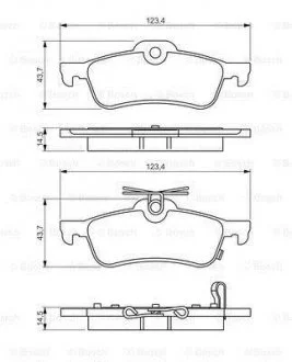 Гальмівні колодки дискові HONDA Civic "R "12>> BOSCH 0986495359 (фото 1)
