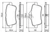 Комплект гальмівних колодок, дискове гальмо BOSCH 0986495403 (фото 1)