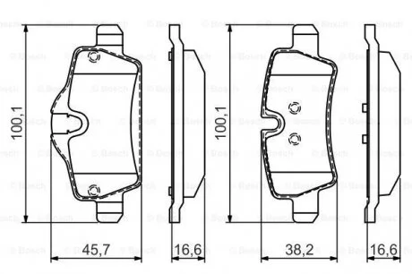 Фото 1 - гальмівні колодки дискові MINI Cooper/One \'\'R \'\'14>> BOSCH 0986495427 Гальмівні колодки дискові MINI Cooper/One \'\'R \'\'14>> BOSCH 0986495427 (фото 1)