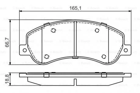 Гальмівні колодки дискові FORD Transit 2,2-2,4TDCI 06>> PR2 BOSCH 0986495436 (фото 1)