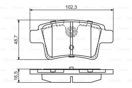 Колодки тормозные дисковые BOSCH 0986495448 (фото 1)