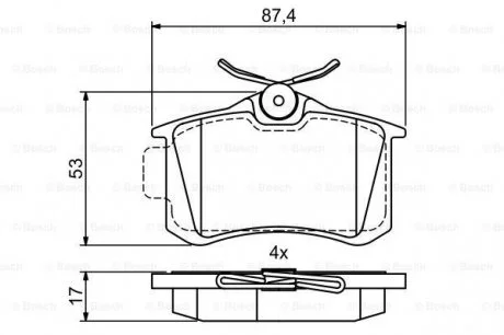 Гальмівні колодки дискові BOSCH 0986495455 (фото 1)