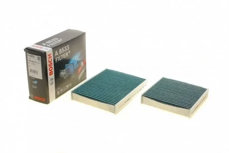 Фільтр салона з актив.вуг.+ CITROEN/PEUGEOT 2008/207/208/C3/C3 Picasso/C4 Cactus/DS3 \'\'1,2-1,6 BOSCH 0986628533 (фото 1)