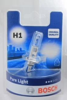 Лампа накаливания H1 12V 55W P14,5s PURE LIGHT BOSCH 1987301005
