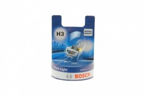Лампа накаливания 12V 55W H3 PURE LIGHT BOSCH 1987301006 (фото 1)