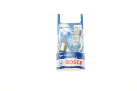 Лампа накаливания P21/5W 12V 21/5W PURE LIGHT (blister 2 шт) BOSCH 1987301016