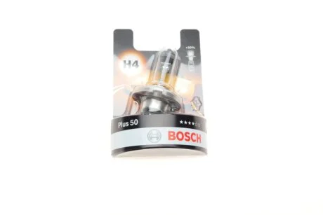 Лампа фарна А 12-60+55 ВАЗ H4 plus 60 ближн., дальн. світло BOSCH 1987301040