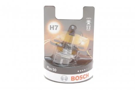 Лампа накаливания 12 V 55 W H7 PLUS 50 блистер BOSCH 1987301042