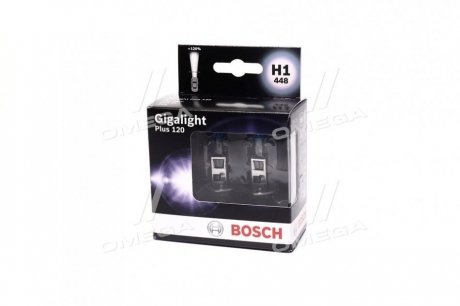 Лампа розжарювання H1 12V 55W GigaLight +120 (комплект 2шт) () BOSCH 1987301105