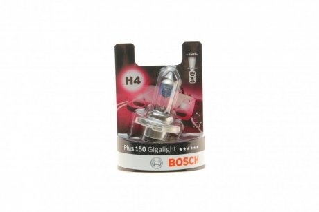 Лампа H4 60/55W 12V Gigalight Plus 150 блістер - кратн. 10 шт BOSCH 1987301136