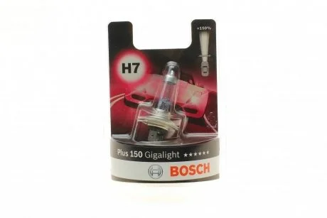 Лампа H7 55W 12V Gigalight Plus 150 блистер - кратн. 20 шт BOSCH 1987301137