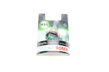 Лампа розжарювання H11 12V 55W PGJ19-2 LONGLIFE DAYTIME BOSCH 1987301340