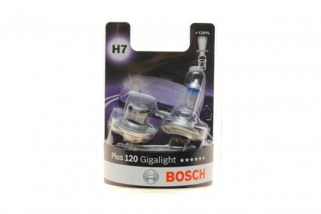 Лампа розжарювання H7 12V 55W PX26d Plus 120 Gigalight (компл. 2шт) BOSCH 1987301426