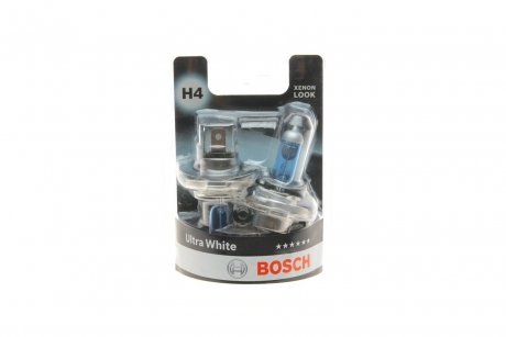 Автолампа (12V H4 ULTRA WHITE 4200K бокс 2 шт) BOSCH 1987301440