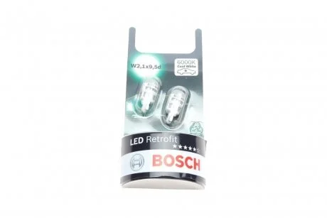 Лампа___ LED Retrofit W5W к-т 2 шт - кратн. 20 шт BOSCH 1987301505 (фото 1)