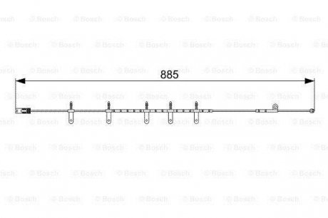 Датчик износа тормоз.колодок 885mm MINI F'1,4-1,601-08 BOSCH 1987473015 (фото 1)