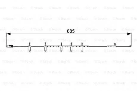 Датчик износа тормоз.колодок 885mm MINI F'1,4-1,601-08 BOSCH 1987473015