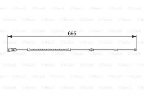 Датчик износа тормозных колодок 695mm OPEL Signum/Vectra C''F'1,6-3,2''01-08 BOSCH 1987474585 (фото 1)