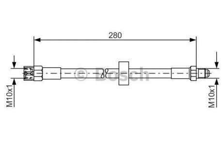 Шланг тормозной VOLVO 340-360 BOSCH 1987476117