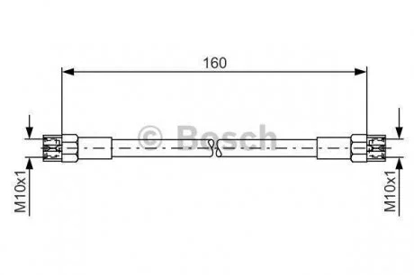 VW Шланг тормозной задний T4 91- BOSCH 1987476220