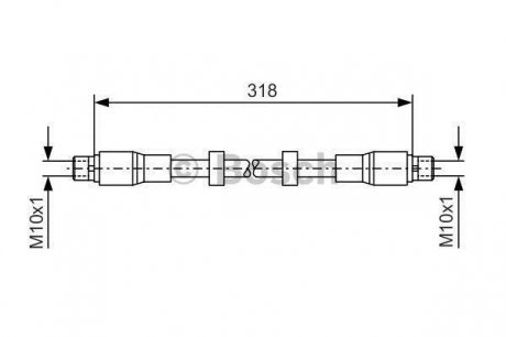 Гальмівний шланг AUDI A6 "F "04-11 BOSCH 1987476247 (фото 1)