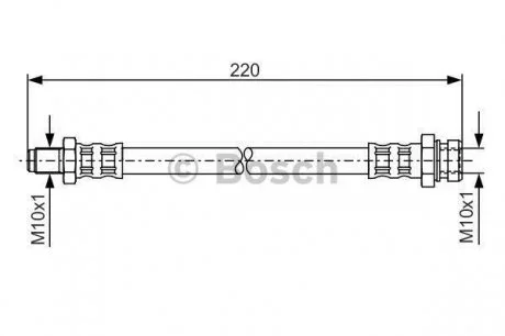 Шланг тормозной MITSUBISHI L300, PAJERO BOSCH 1987476345