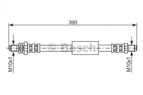 FORD Шланг тормозной зад.KA -08 BOSCH 1987476840