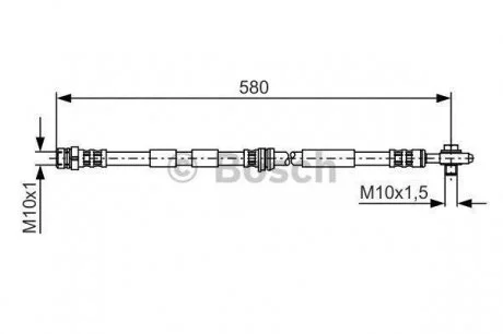 Тормозной шланг AUDI/SKODA/VW A3 quattro/Octavia 1U2 4x4/Golf IV 4Motion \'\'F BOSCH 1987476849