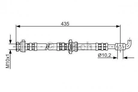 OPEL Шланг тормозной передн. лев./прав. Frontera 91- (91142432) BOSCH 1987476911
