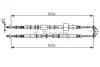 BOSCH OPEL Трос ручн.тормоза лев./прав Meriva -10 (1610mm) 1987477936