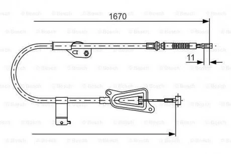Трос, стояночная тормозная система BOSCH 1 987 477 943