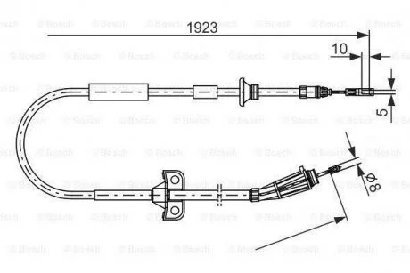 Трос, стояночная тормозная система BOSCH 1 987 477 999